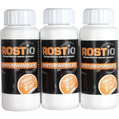 Abbildung von Rostio Rostumwandler &amp; Grundierung Rostkonverter mit Pinsel 100 ml, Größe: 3 Flaschen