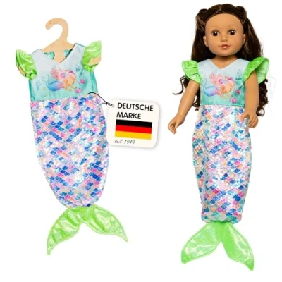 Abbildung von Puppenkleid &quot;Meerjungfrau Yara&quot;, Gr. 28 35 cm
