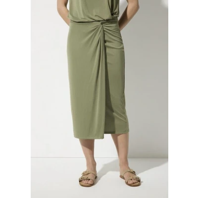 Abbildung von More &amp; Optik Bleistiftrock, Damen, Größe: 36, Khaki