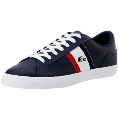 Abbildung von Lacoste Herren Low Top Sneaker T Clip 0120 2 SMA, Männer Halbschuhe,schnürschuhe,schnürer,Business,Freizeit,WHT/DK GRN (1R5),43 EU / 9 UK