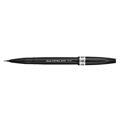 Abbildung von Pentel SESF30C NX Brush Sign Pen Artist Pinselstift mit extra feiner Pinsel Spitze, 1 Stück grau