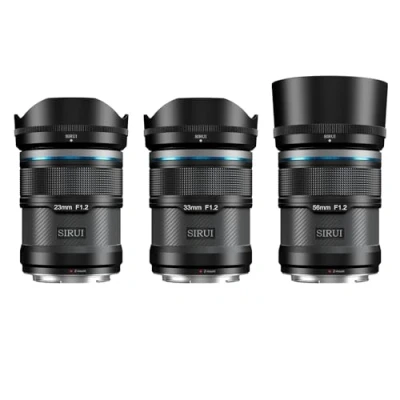 Abbildung von SIRUI Sniper F1.2 Autofokus Objektiv Set, 23 mm, 33 56 Weitwinkel APS C Kameraobjektiv (AS 3S ZB, Z Mount, schwarz)