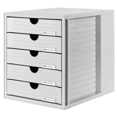 Abbildung von HAN Schubladenbox Systembox 1450 11 Lichtgrau DIN A4, C4 Anzahl de