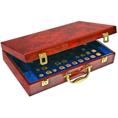 Abbildung von Safe, Koffer, Premium inkl. 6 Tableaus Farbe Nussbaum Abm: 410x255x85 mm. pro Stk.
