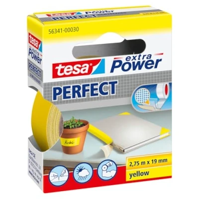 Abbildung von tesa Gewebebänder extra Power Perfect 19 mm x 2.75 m gelb