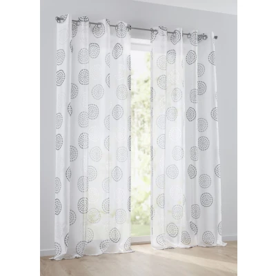 Abbildung von Kutti Vorhang &quot;Bella&quot;, (1 St.), Gardine, halbtransparent, Ausbrenner, bedruckt, Baumwolle Polyester