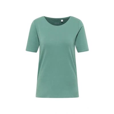 Abbildung von CECIL Damen 3116304 T Shirt in Unifarbe, Jewel Green, XX Large