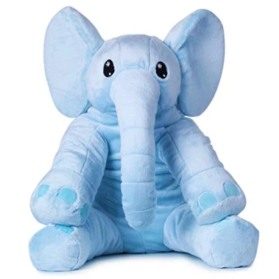 Abbildung von Corimori Kuscheltier XXL Großer Plüsch Elefant 55 cm für Kleinkinder (Packung), Stofftier, Kinder Baby Jungen Mädchen, 55cm, Blau