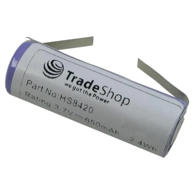 Abbildung von Li Ion Akku 3,6V/3,7V / 650mAh kompatibel mit Philips HS8020 HS8040 HS8060 HS8070 HS8420 HS8420/23 HS8440 HS8460 HS 8020 8040 8060 8070 8420 8420/23 8440 8460 ersetzt KR112RRL