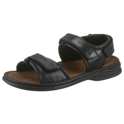 Abbildung von Josef Seibel Riemensandalette, Herren, Größe: 47, Schwarz Schuhe