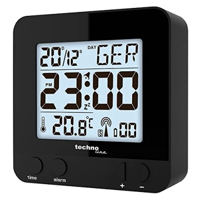 Abbildung von Technoline WT 235 Funkwecker mit Touchsensor, 8 x 2.5 cm (schwarz Batterien)