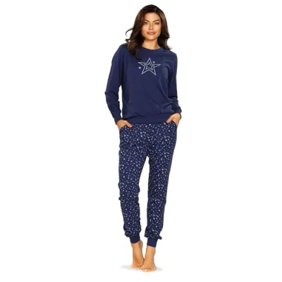 Abbildung von comtessa Schlafanzug Cosy Winter (Set, 2 tlg., teilig) Damen Pyjama lang Baumwolle Bündchen auch große Größen