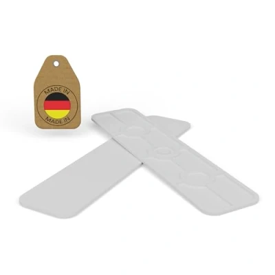 Abbildung von FUX Unterlegplatte Kunststoff Abstandshalter 100x24 1 6mm Made in Germany Distanzklötze, 6mm, 1mm, 2mm, 3mm, 4mm, 5mm, 100 St., % Recyceltes Material