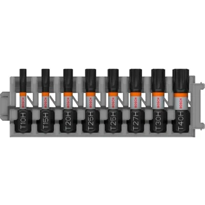 Abbildung von Bosch 8x PRO Torx Security Impact Bit (170 x 70 mm, Professional Zubehör Schraubendreher, Schraubendreher)