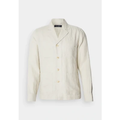 Abbildung von Marc O&#039;Polo Overshirt WITH Blazer Details Patched Front Pockets Straight Übergangsjacke, Herren, Größe: Medium, Gray