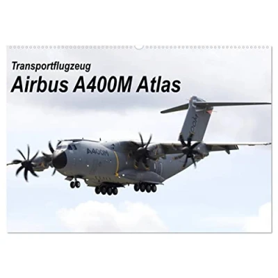 Abbildung von Transportflugzeug Airbus A400M Atlas (Wandkalender 2025 DIN A2 quer), CALVENDO Monatskalender