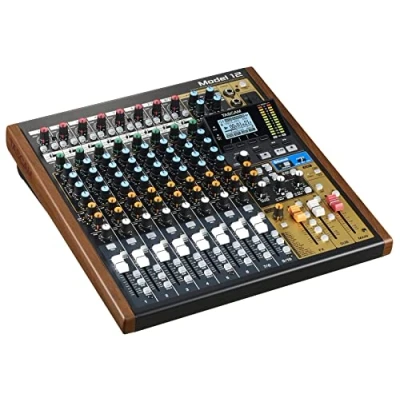 Abbildung von Tascam Model 12 Mischer Interface  Recorder Controller 10 Kanal Digital Mischpult mit eingebautem Spur Recorder und USB Audiointerface