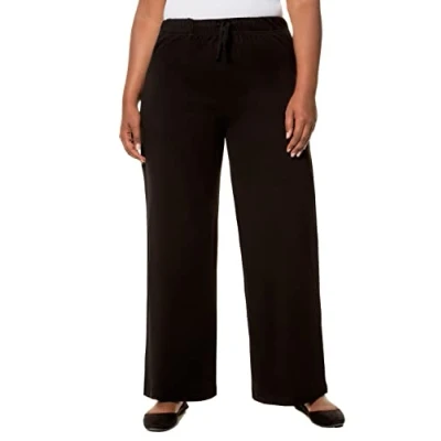 Abbildung von Ulla Popken Damen Marlenehose Hosen, Schwarz, 61W / 32L EU