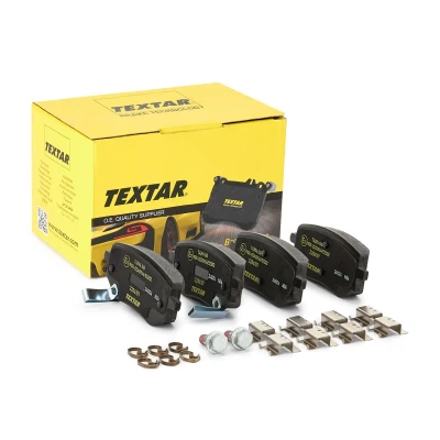 Abbildung von TEXTAR 2286101 Bremsbelagsatz mit akustischer Verschleißwarnung Bremssattelschrauben Zubehör NISSAN: NP300 Navara Pickup