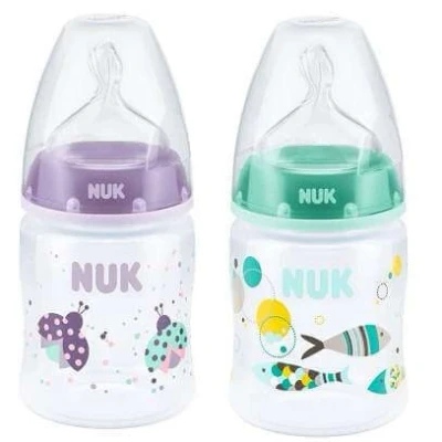 Abbildung von NUK First Choice Babyflasche, breit, 150 ml, Silikon, T1 M