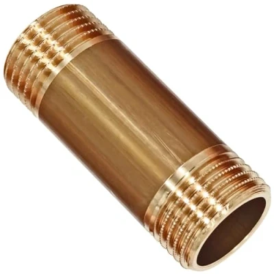 Abbildung von Rohrdoppelnippel mit 1/2 Zoll Außengewinde Länge 30mm 1/2&quot; AG Langnippel Gewinde Schraub Fitting aus Messing