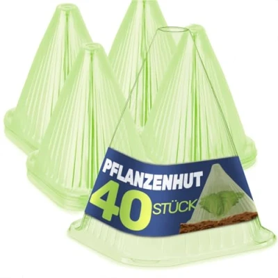 Abbildung von Gravidus Schneckenkante Pflanzenhut Pflanzenschutz Pflanzen Pflanzhilfe Gartenglocken Set, 40 St.
