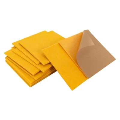 Abbildung von 12 Stück Akustikplatten Selbstklebend Hoher Dichte, Schallabsorber Wand für Wanddekoration und Akustische Behandlung Schallschutz Schalldämmung Decken Akustikpaneele (Orange)