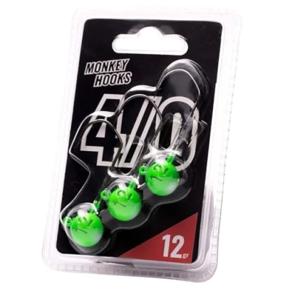 Abbildung von Bleikopf Monkey Hook Size 4/0 Green White 12g