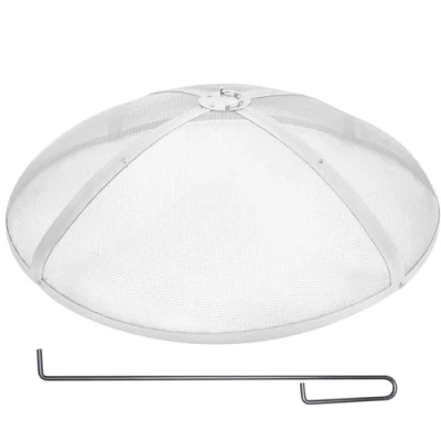 Abbildung von VEVOR Funkenfang für Feuerschalen φ914 x 245 mm Feuerstellengitter Funkenschutz Edelstahl Funkenhaube 2 Maschenlöcher Feuerschale Funkenschutzhaube Ideal Feuerstellen und Kaminen