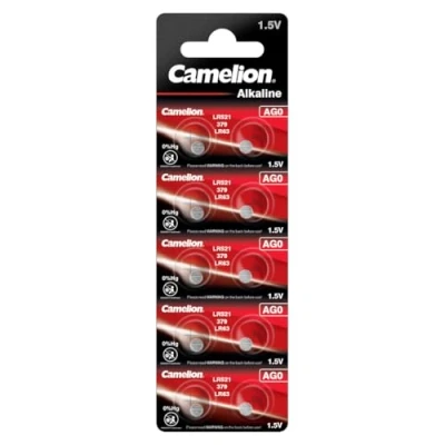 Abbildung von Camelions Knopfzellen Batterien für Uhren LR63 / AG0 LR521 379 SR521W 10 Stück