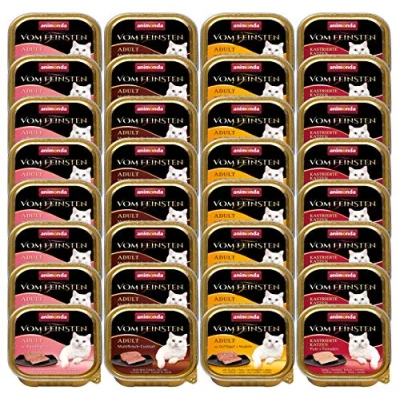 Abbildung von animonda Vom Feinsten Adult Katzenfutter, Nassfutter für ausgewachsene Katzen, Fleisch Vielfalt mit Geflügel, 32 x 100 g