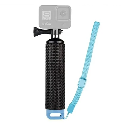 Abbildung von WANGCL Schwimmfähiger Kamerastab, wasserdicht, Selfie Stick, schwimmender Handgriff für Action Cam GoPro Hero 10 9 Hero10 Max Hero9 Akaso Apexcam, Blau