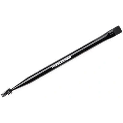 Abbildung von Tweezerman FLAT BROW Brush &amp; Spoolie Augenbrauenpinsel, Damen, Größe: One Size, Black
