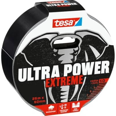 Abbildung von tesa Gewebebänder Montageband 50 mm x 25 m schwarz