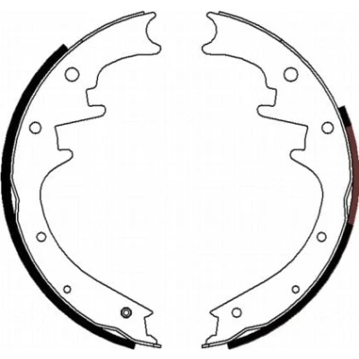 Abbildung von TEXTAR 91069700 Bremsbacken 254 46 ohne Handbremshebel JEEP: Cherokee III, Grand I