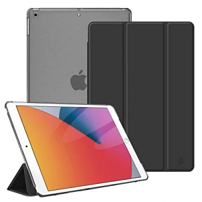 Abbildung von Fintie Hülle für iPad 10.2 Zoll (9. / 8. 7. Generation, Modell 2021/2020/ 2019) Ultradünn Schutzhülle mit transparenter Rückseite Abdeckung Cover Auto Schlaf/Wach, Schwarz