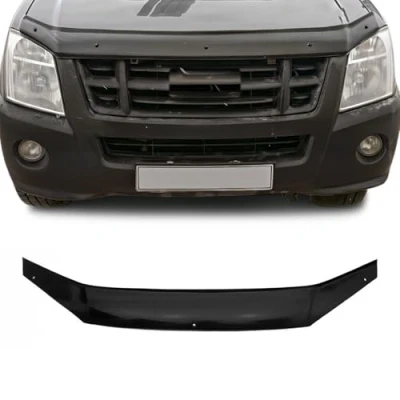 Abbildung von Motorhaube Deflektor Steinschlagschutz kompatibel mit Isuzu D Max II 2012 2019 Schwarz