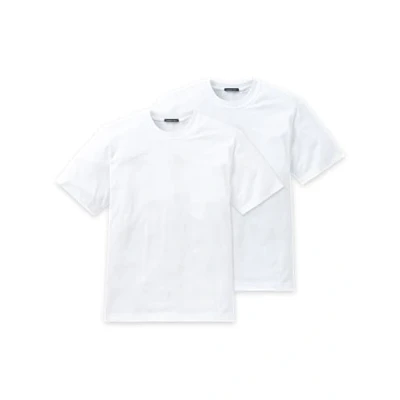 Abbildung von Schiesser Herren 2 Pack Shirt Rundhals American Unterhemd, Weiß, L EU