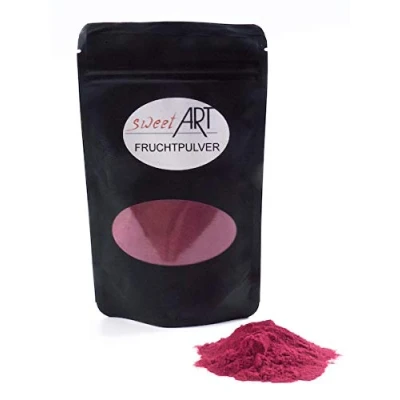 Abbildung von Schwarze Johannisbeere Cassis Fruchtpulver, gerfriergetrocknet 100 g mit Rezeptvorschlag