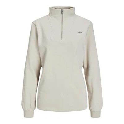 Abbildung von Jack &amp; Jones Damen Jxabbie RLX Ls Half Zip Sweat SWT Noos Sweatshirt, Moonbeam/Print:Black Jjxx Logo, M