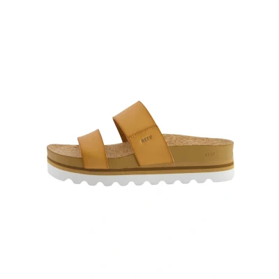 Abbildung von Reef Cushion Vista HI Pantolette flach, Damen, Größe: 36, Natural Hochwertiges lederimitat