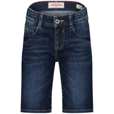 Abbildung von Vingino Boy&#039;s Charlie icon Denim Shorts, blau, 12 Jahre