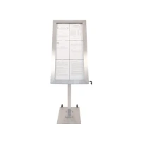 Abbildung von Securit MCS 6A4 LSS LED Schaukasten Stainless Steel, 6 DIN A4 Seiten