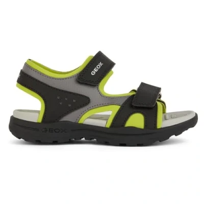 Abbildung von Geox J Vaniett BOY Trekkingsandale für Kinder, Größe: 26, Black/lime Schuhe