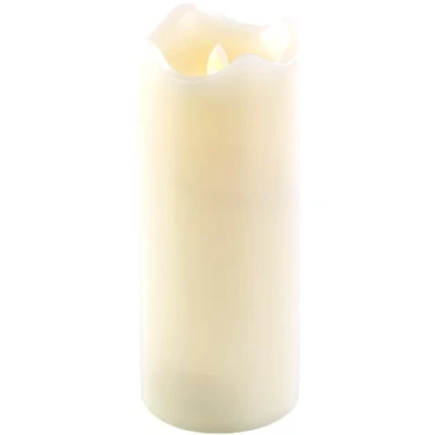 Abbildung von Britesta Kerze LED: Echtwachskerze mit beweglicher LED Flamme, 90 x 225 mm, Gr.XL (LED Kerzen flackernde Garten Deko Beleuchtung)