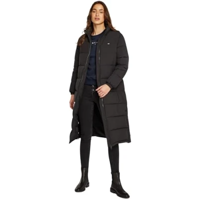 Abbildung von Tommy Jeans MAXI Essential Puffer Winterjacke, Damen, Größe: XS, Black