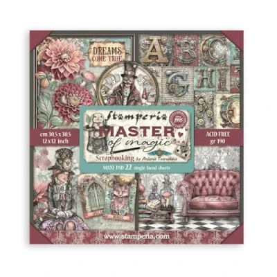 Abbildung von Stamperia Scrapbook Paper Pad for Scrapbooking, Albums, Card Making, Bullet Journalling and More, Acid Free, Single Face, Perfect Hobbies, Crafts, Gifting (Master of Magic) (30.5 x 30.5cm)