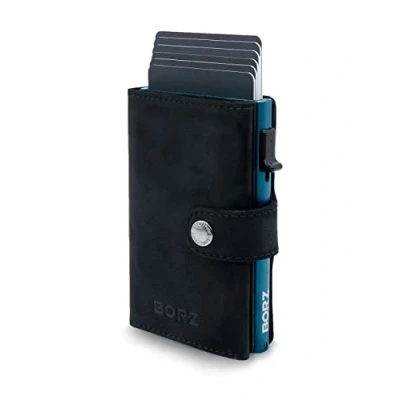 Abbildung von BORZ Prime Geldbörse ® Slim Wallet mit Münzfach Kartenetui RFID Schutz