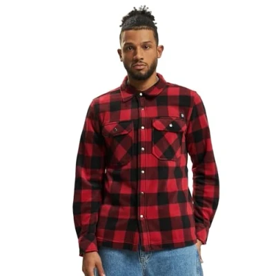 Abbildung von Brandit JEFF LONG Sleeve Hemd, Herren, Größe: 4XL, Red black