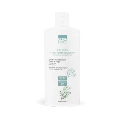 Abbildung von Cytolac Reinigungsgel Pflege für empfindliche, zu Akne neigende Haut Gesicht und Rücken Reinigt die sanft Bekämpft überschüssiges Sebum Seifenfrei 250 ml Cytolnat